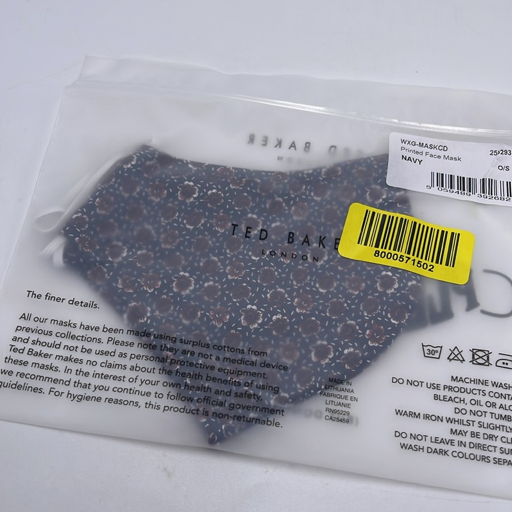TED BAKER LONDON Reversible Reusable FACE MASK 
NWT 
OS - Picture 3 of 16